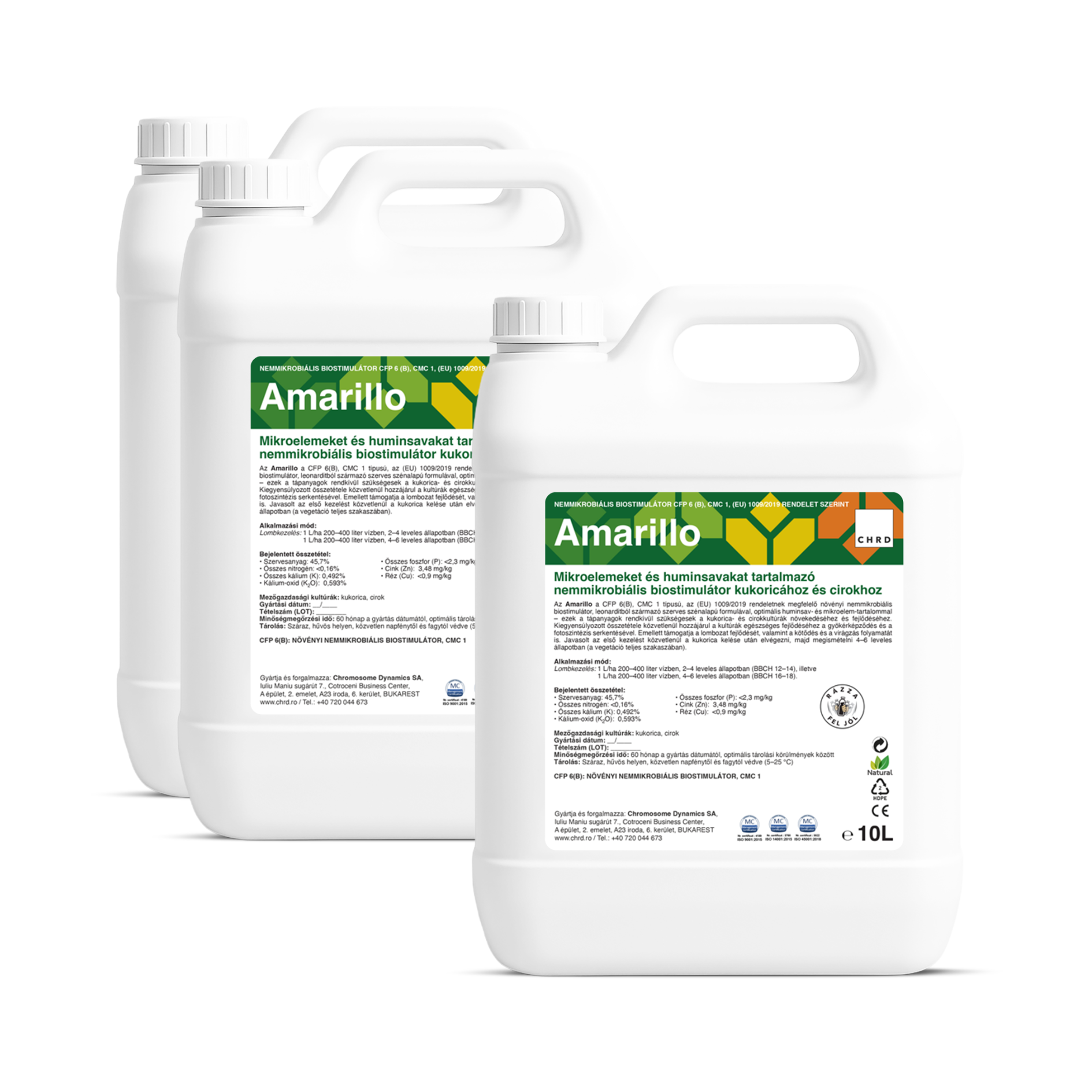 (20+10L INGYEN) AMARILLO, Nemikrobiális biostimulátor kukorica- és cirokkultúrákhoz