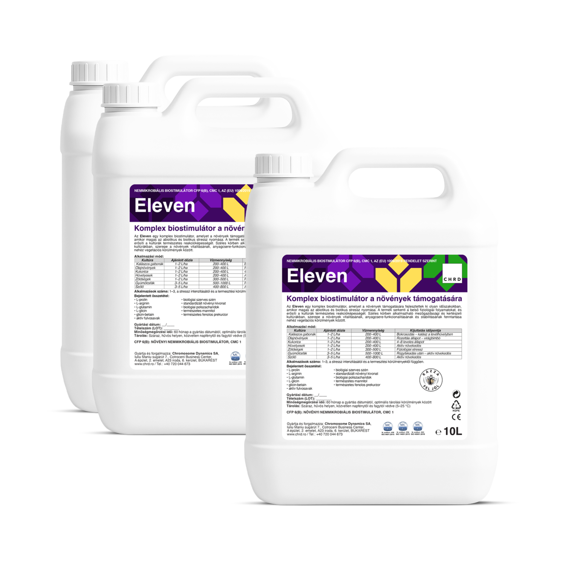 (20+10L INGYEN) ELEVEN, Komplex biostimulátor a növények támogatására abiotikus és biotikus stresszhelyzetekben