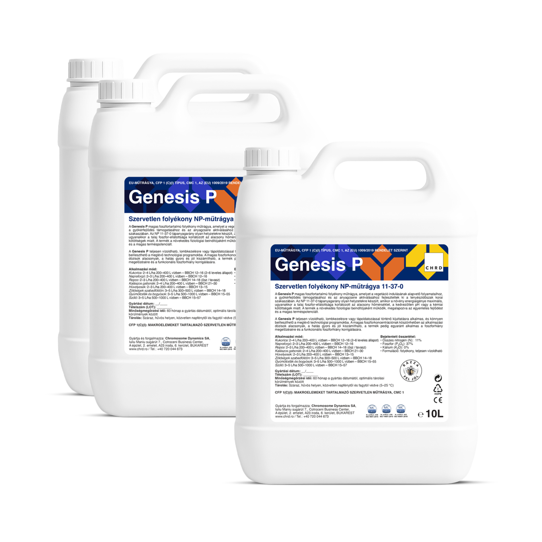 (20+10L INGYEN) GENESIS P, Folyékony NP-műtrágya 11-37-0