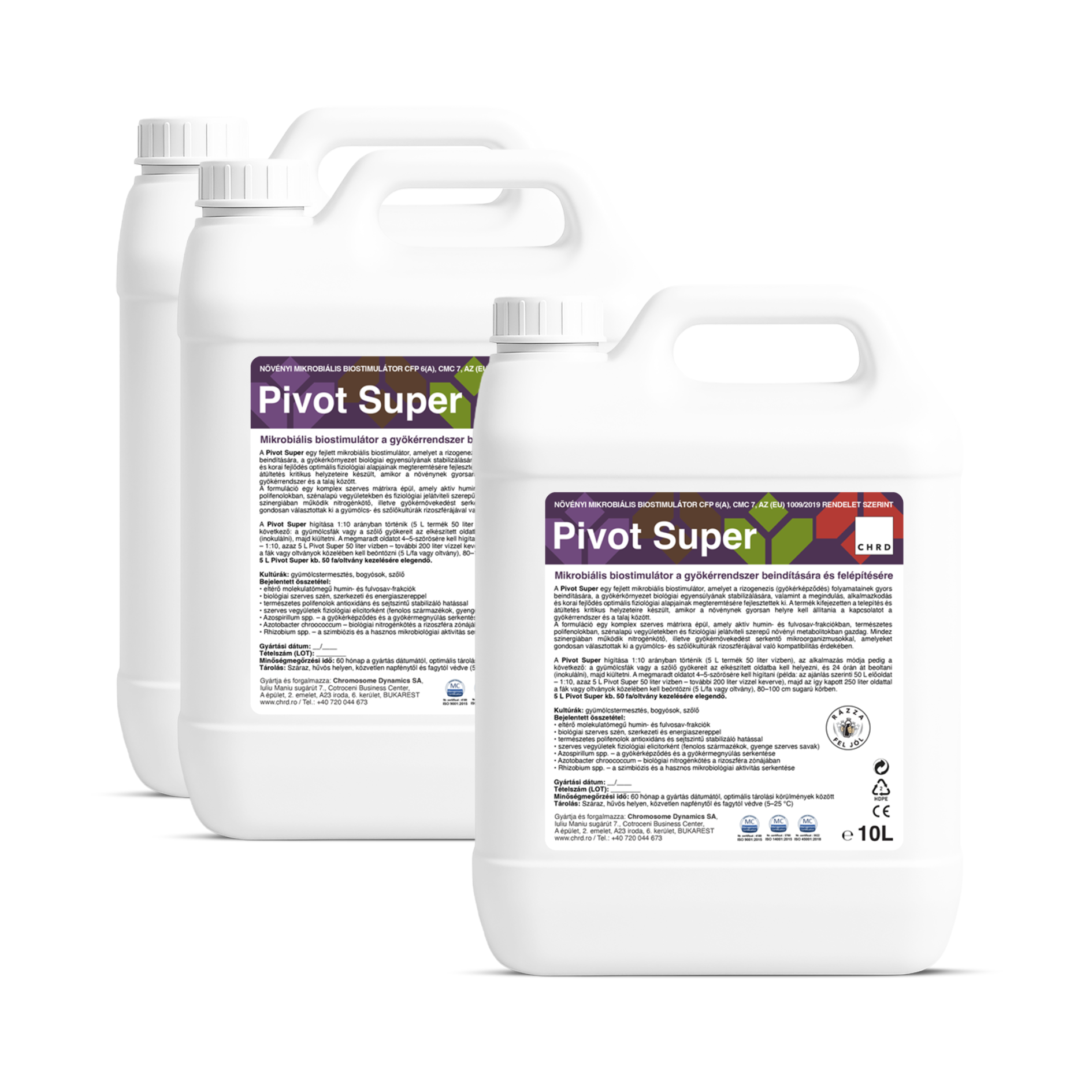 (20+10L INGYEN) PIVOT SUPER, Mikrobiális biostimulátor gyümölcsfákhoz, bogyós gyümölcsű cserjékhez és szőlőhöz