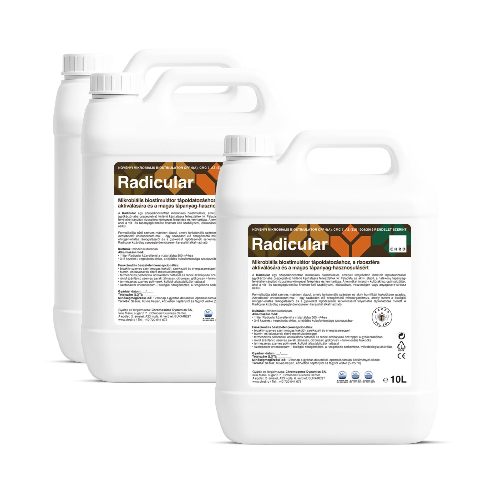 (20+10L INGYEN) RADICULAR, Mikrobiális biostimulátor tápoldatozással (fertigációval) történő kijuttatásra