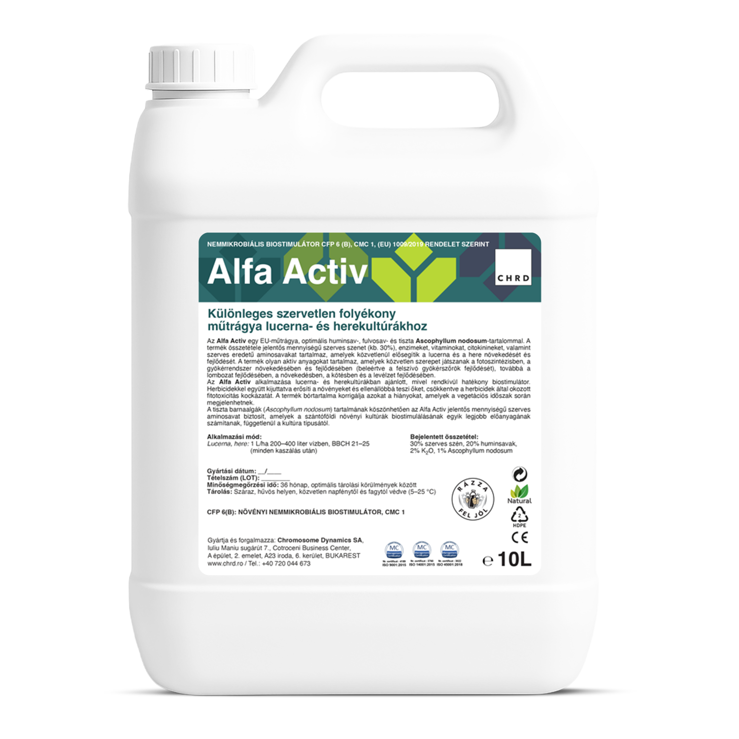 ALFA ACTIV, Folyékony szervetlen műtrágya lucernához és herefélékhez