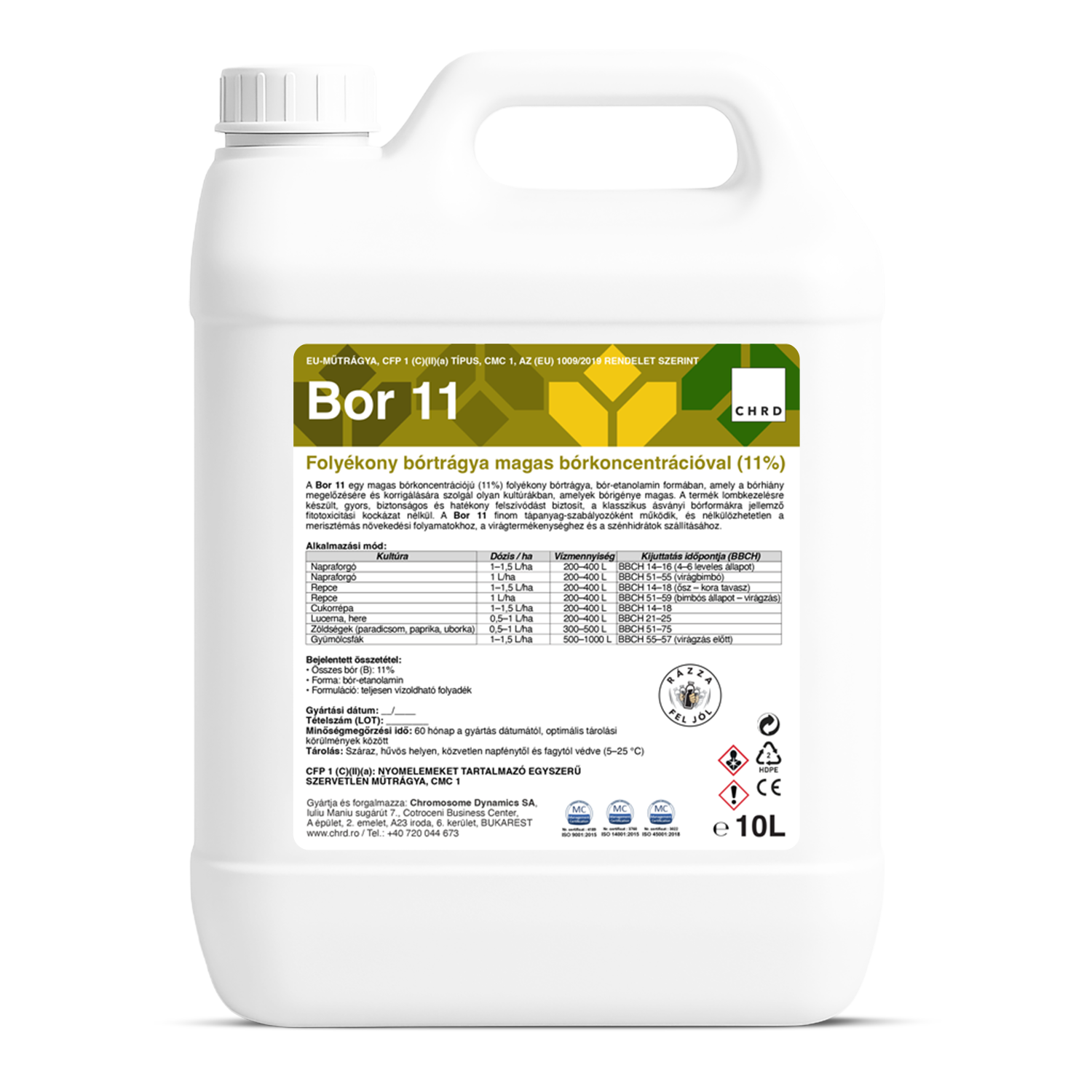 BOR 11, 11% bórtartalmú folyékony műtrágya