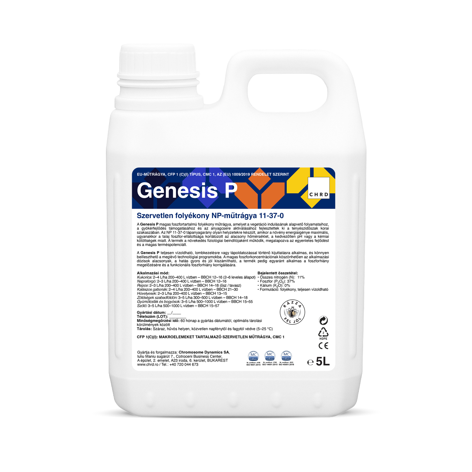 GENESIS P, Folyékony NP-műtrágya 11-37-0