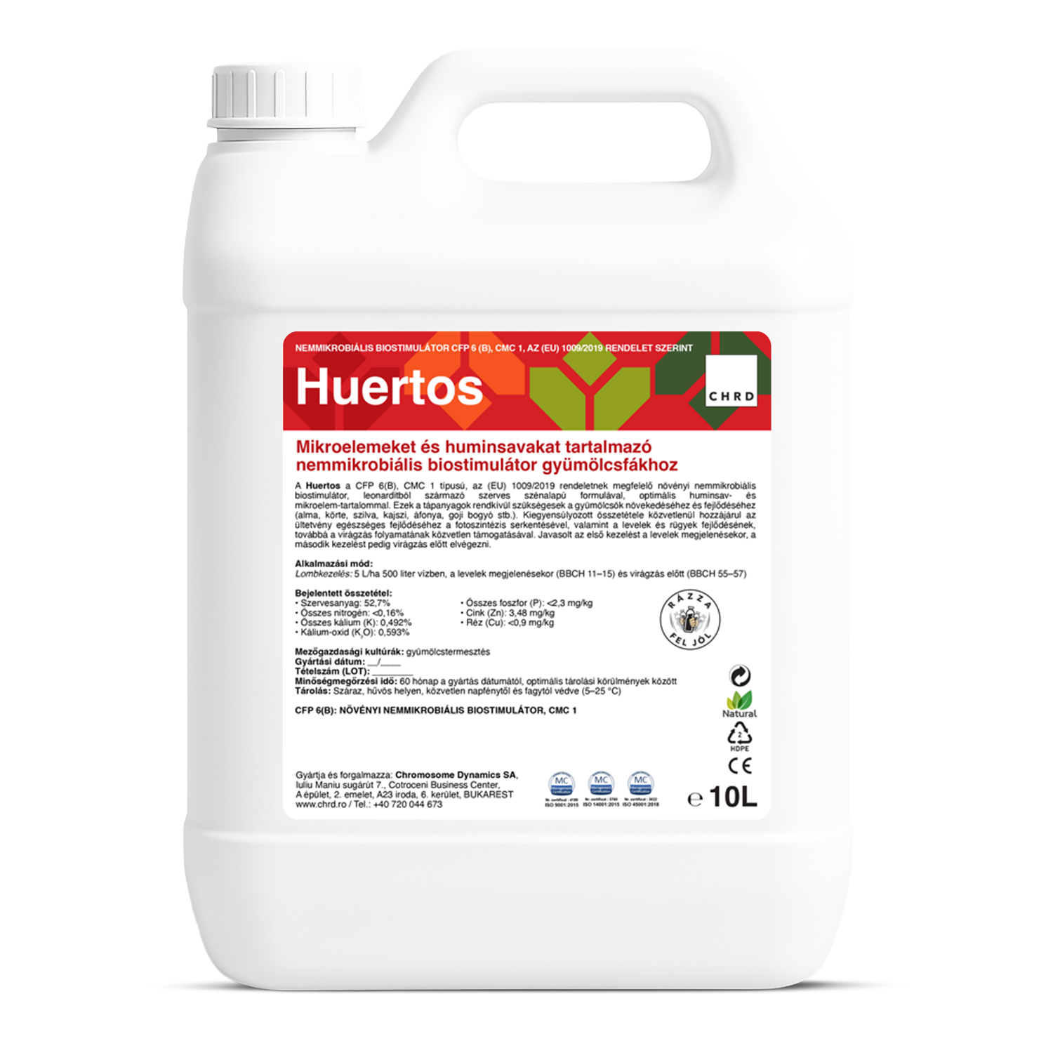 HUERTOS, Nemikrobiális biostimulátor gyümölcsfákhoz