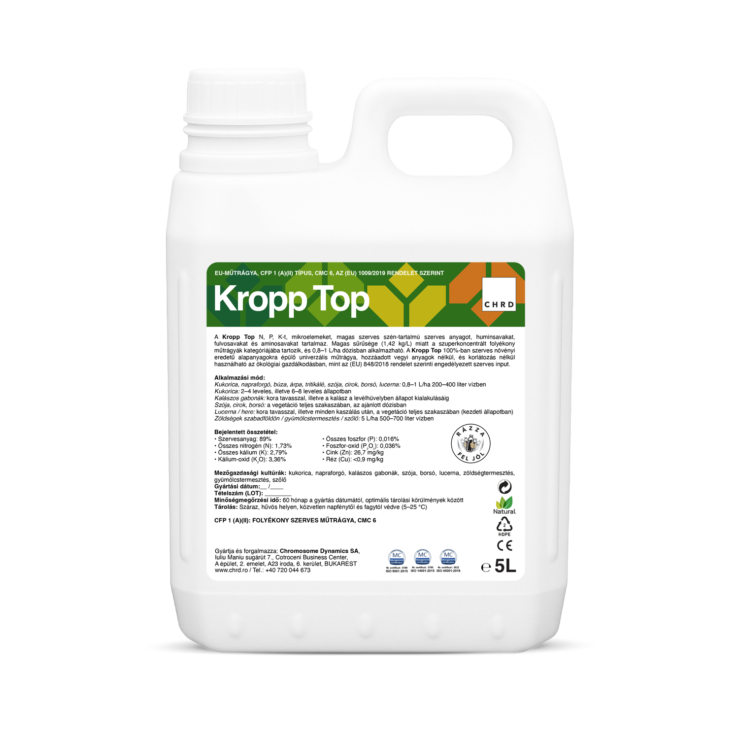 KROPP TOP, Univerzális folyékony műtrágya