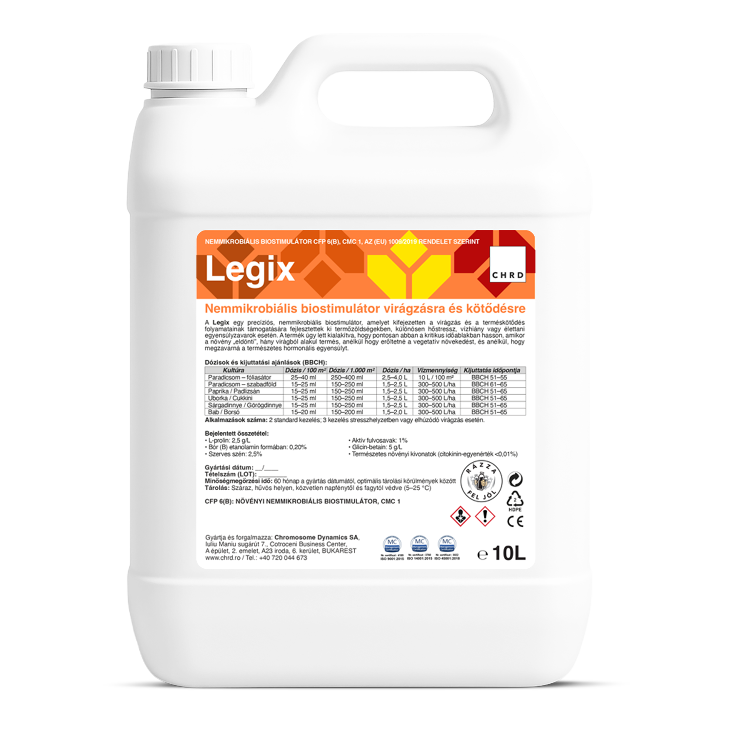 LEGIX, Biostimulátor a virágzás és a terméskötődés támogatására termőzöldségekben