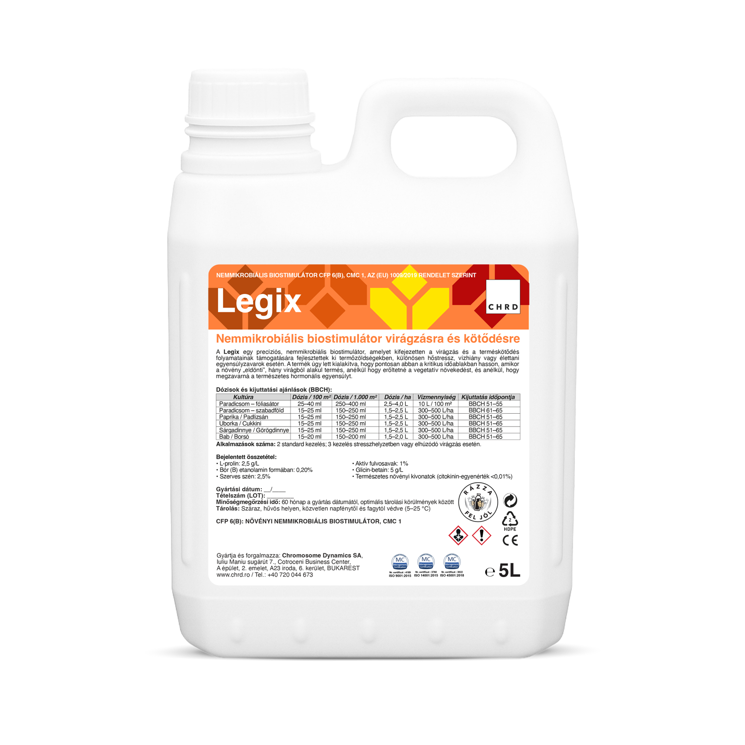 LEGIX, Biostimulátor a virágzás és a terméskötődés támogatására termőzöldségekben