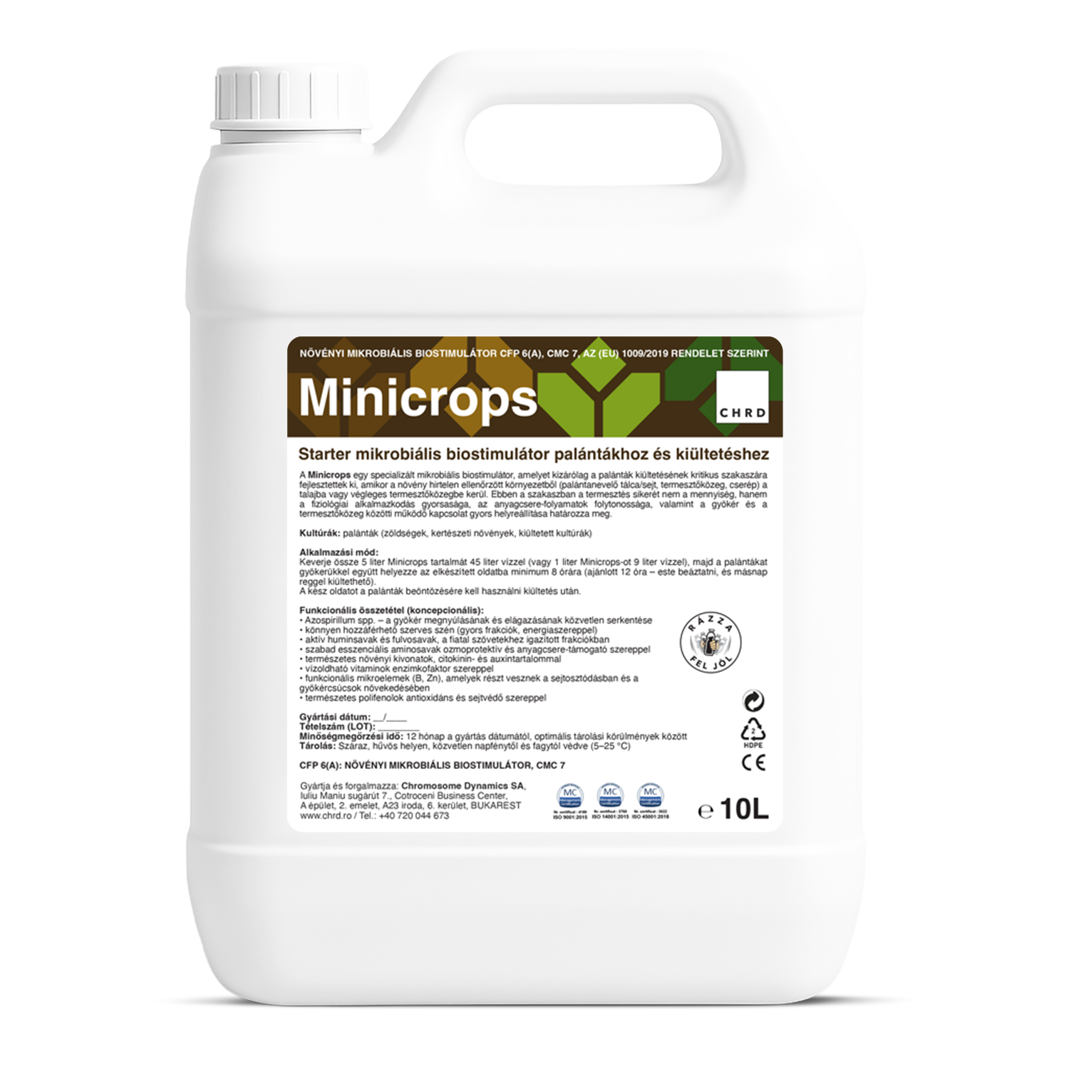 MINICROPS, Gyökeresedést és átültetést segítő készítmény palántákhoz