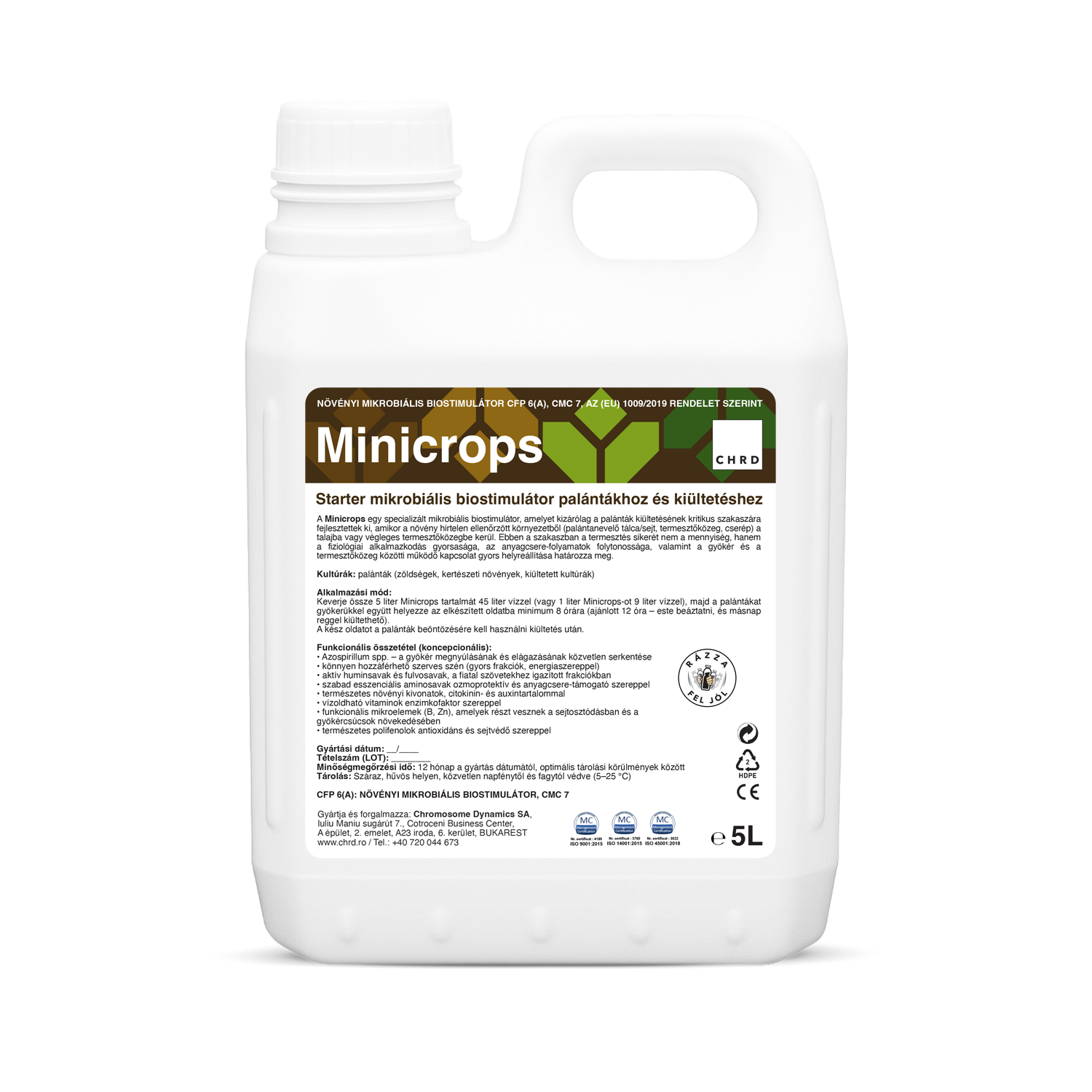 MINICROPS, Gyökeresedést és átültetést segítő készítmény palántákhoz