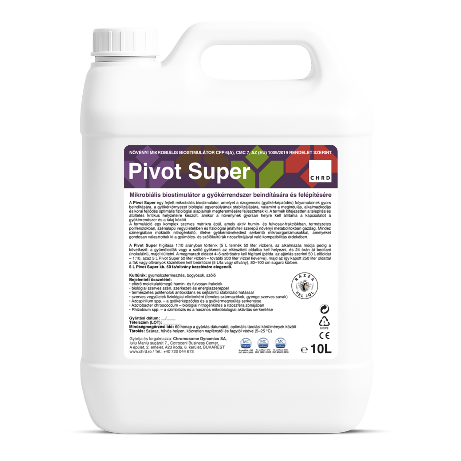 PIVOT SUPER, Mikrobiális biostimulátor gyümölcsfákhoz, bogyós gyümölcsű cserjékhez és szőlőhöz