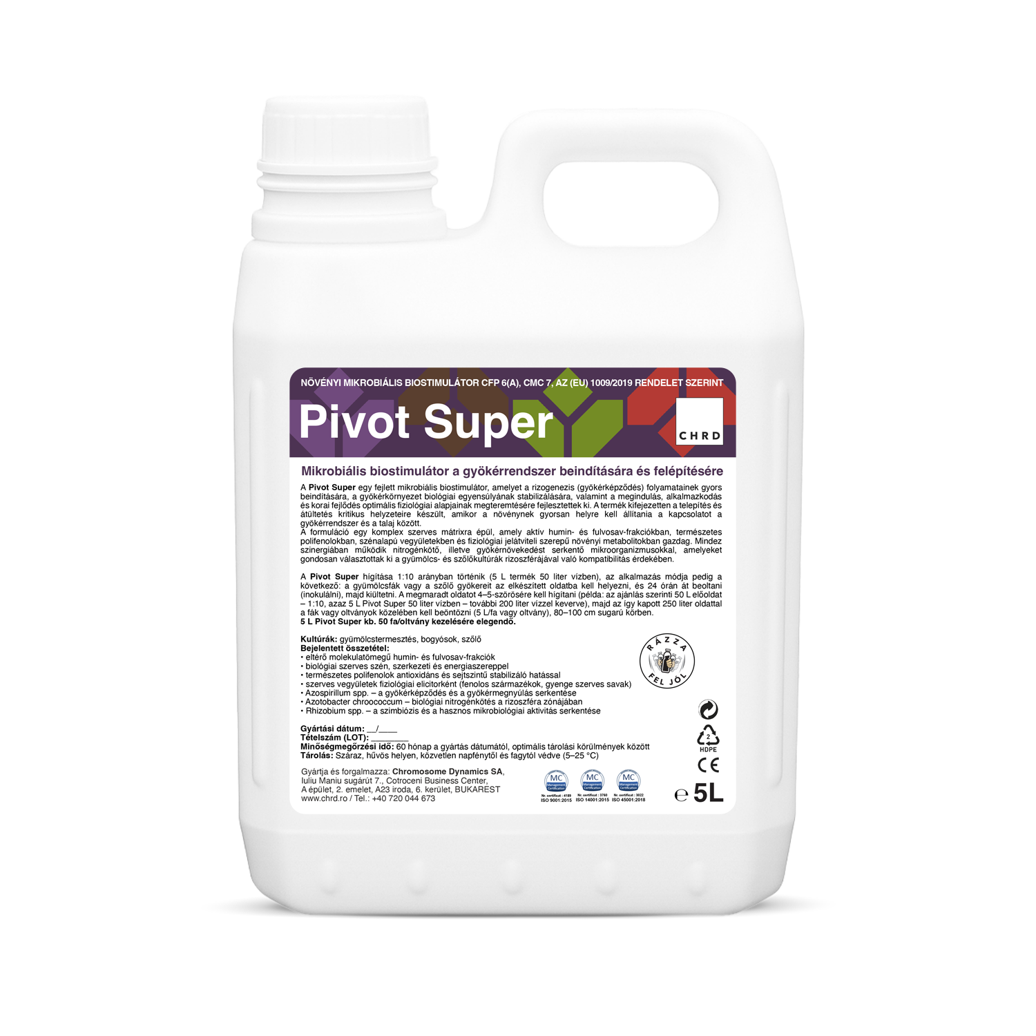 PIVOT SUPER, Mikrobiális biostimulátor gyümölcsfákhoz, bogyós gyümölcsű cserjékhez és szőlőhöz